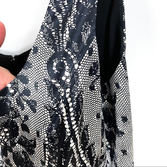 Nine West Lace Print Sleeves Midi Dress - Picture 4 of 7